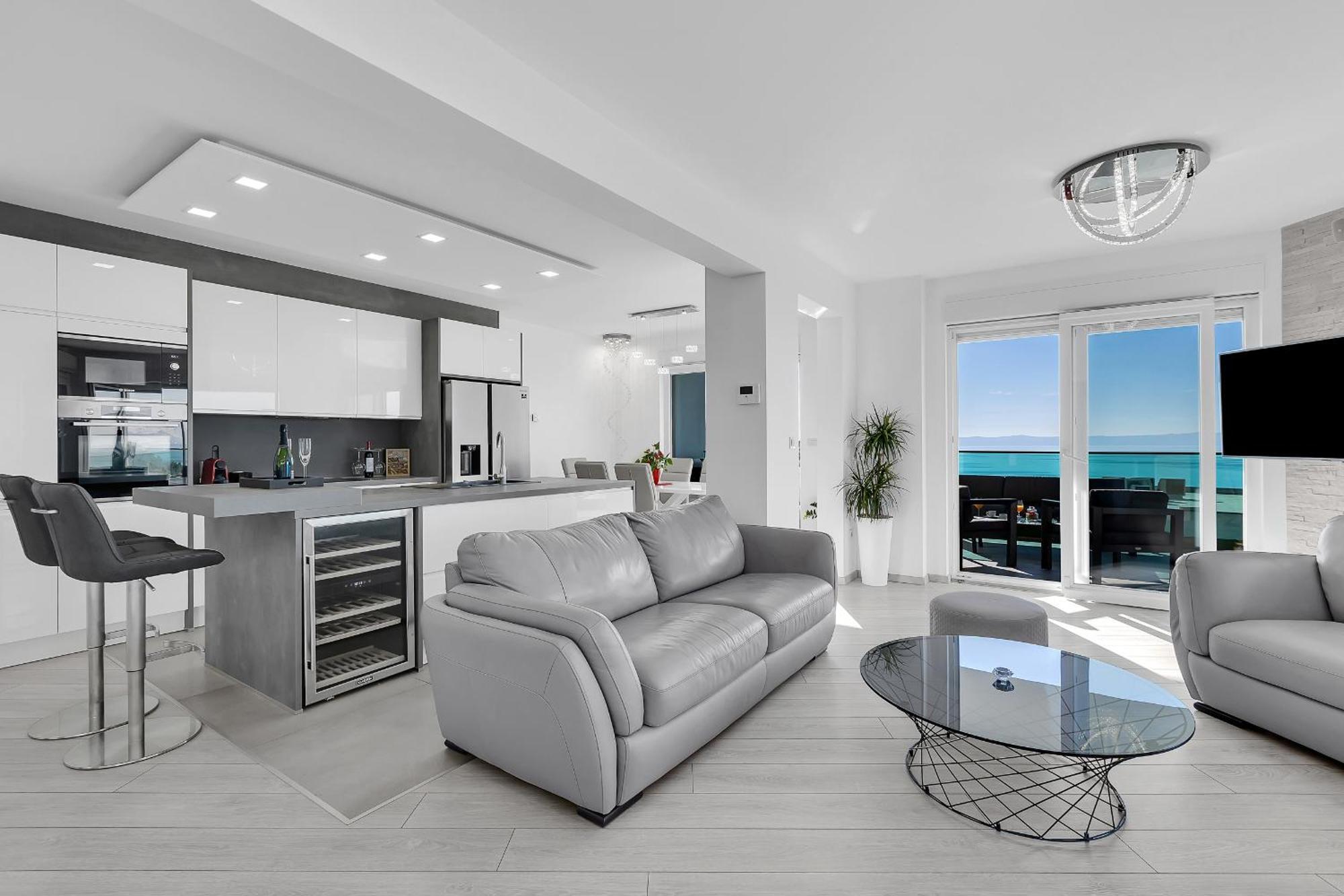 Exclusive Penthouse Big Blue With Private Jacuzzi Apartment มาคาร์สกา ภายนอก รูปภาพ