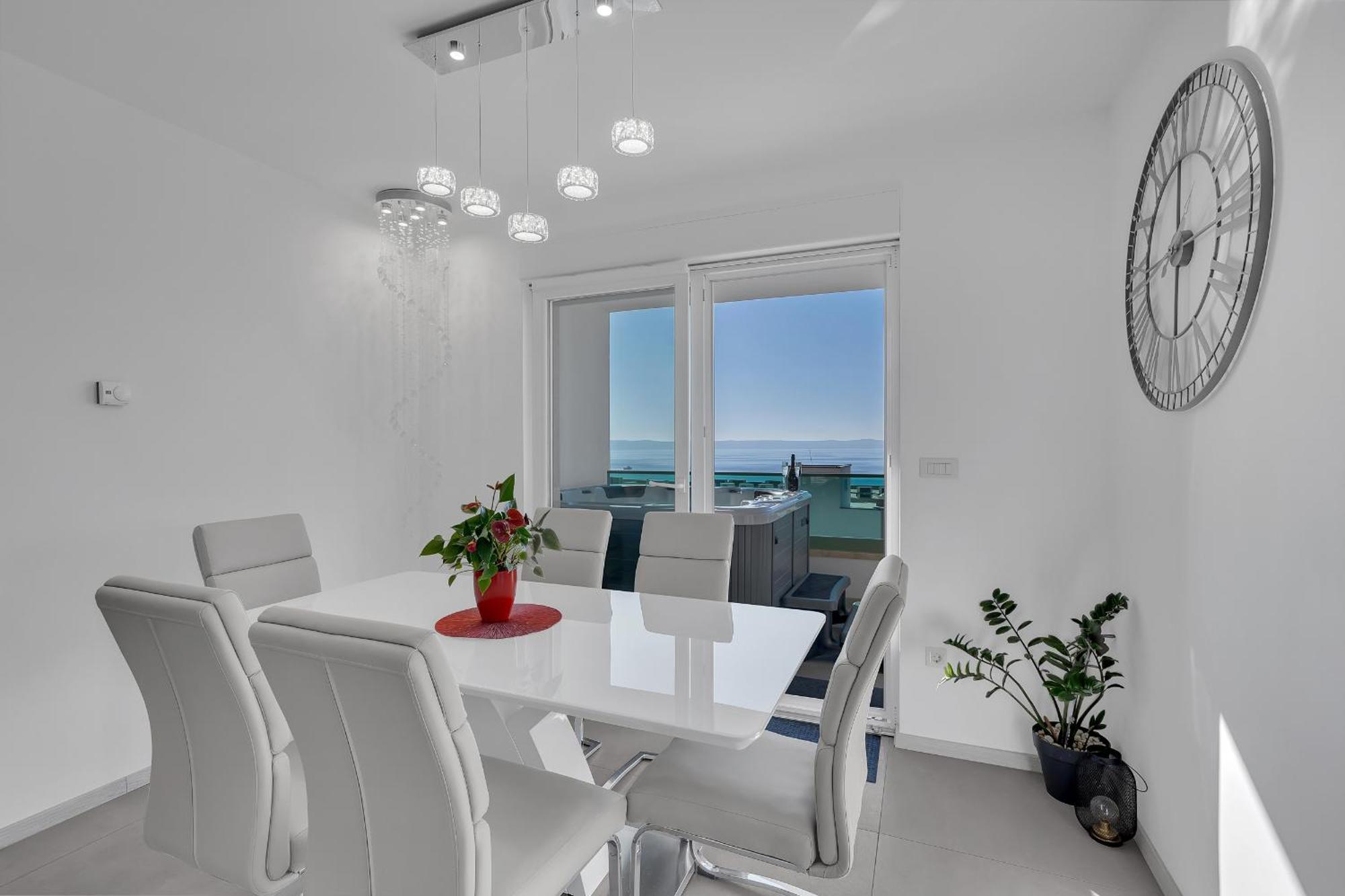 Exclusive Penthouse Big Blue With Private Jacuzzi Apartment มาคาร์สกา ภายนอก รูปภาพ